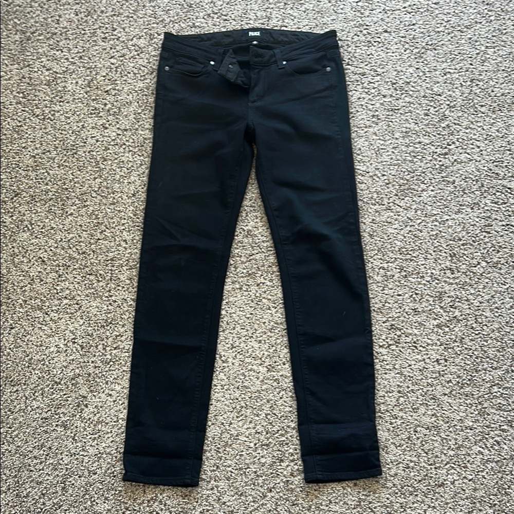 PAIGE Jet Black Denim Pants